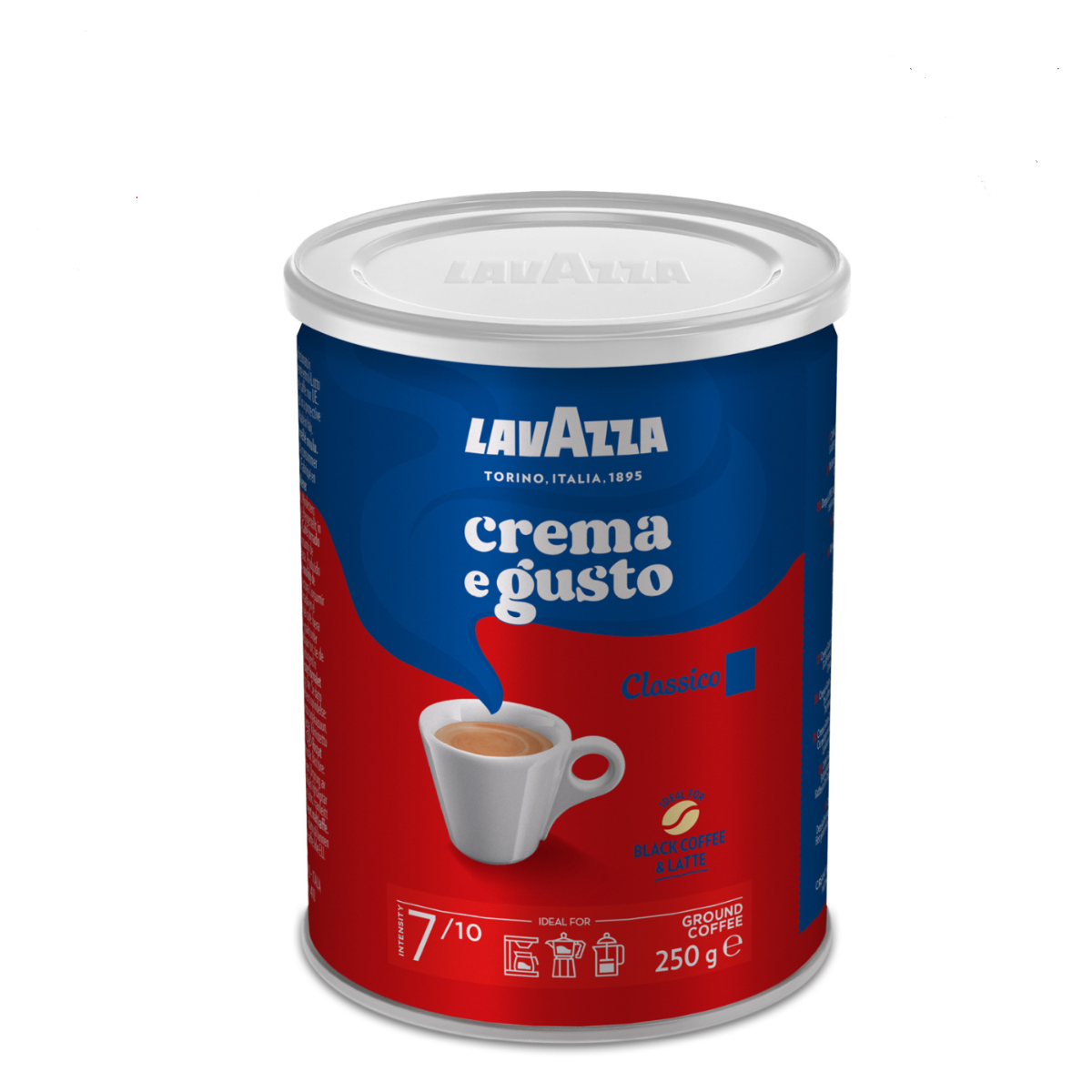 Lavazza Crema E Gusto Classico Ground Coffee Can 250g 
