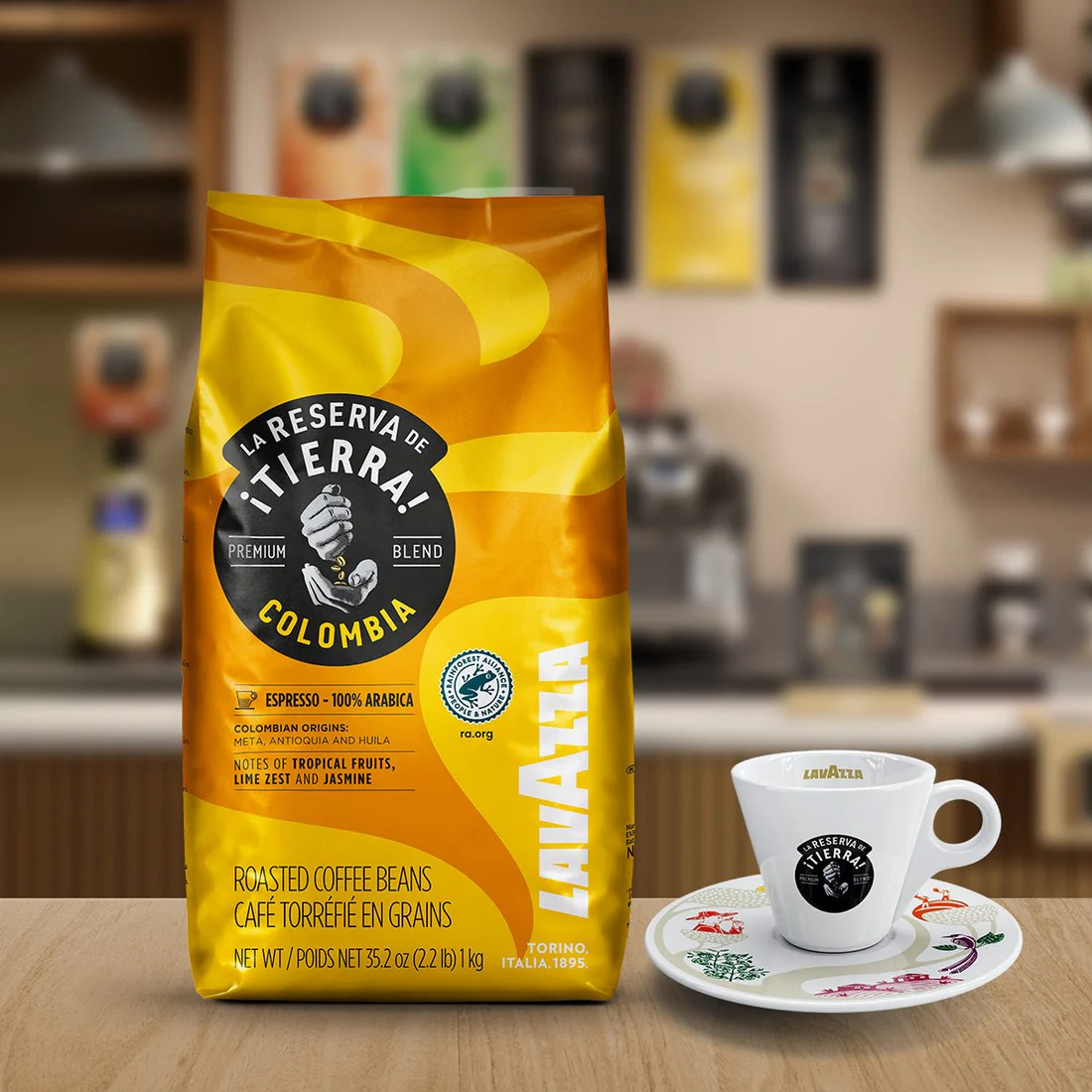 Lavazza Tierra Colombia Coffee Beans 100% Arabica 1kg thumbnail 2